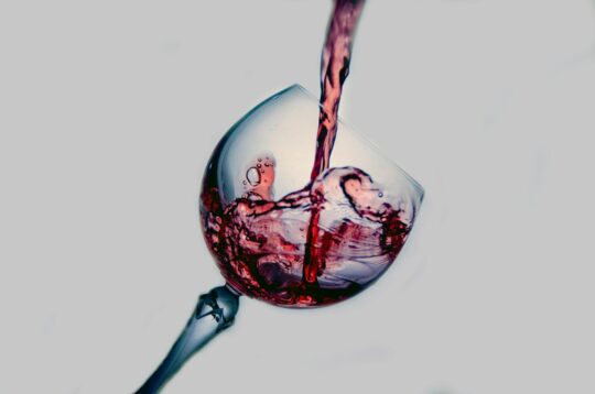 vörösbor, pohár