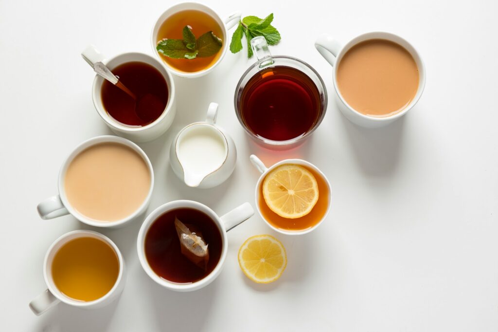 kávé, tea